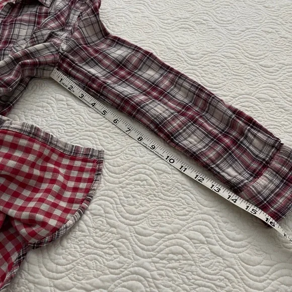 AEROPOSTALE Womenโs Long Sleeve Plaid Lined Button Down Shirt S/P - Picture 9 of 14